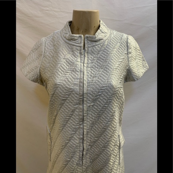 VTG Gale Mitchell Size Unknown Short Sleeve Full Zip Shift Dress - Picture 3 of 11